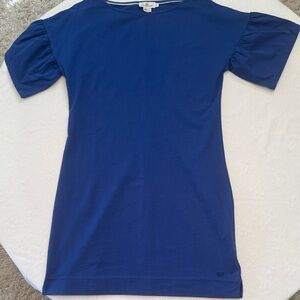 Vineyard Vines Cobalt Blue Short Ruffled Sleeve Dress